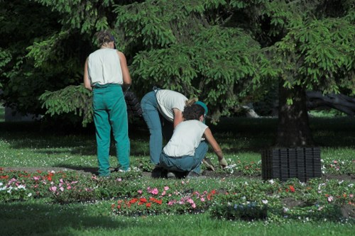 Patio paving and hard landscaping features for a Deptford home garden